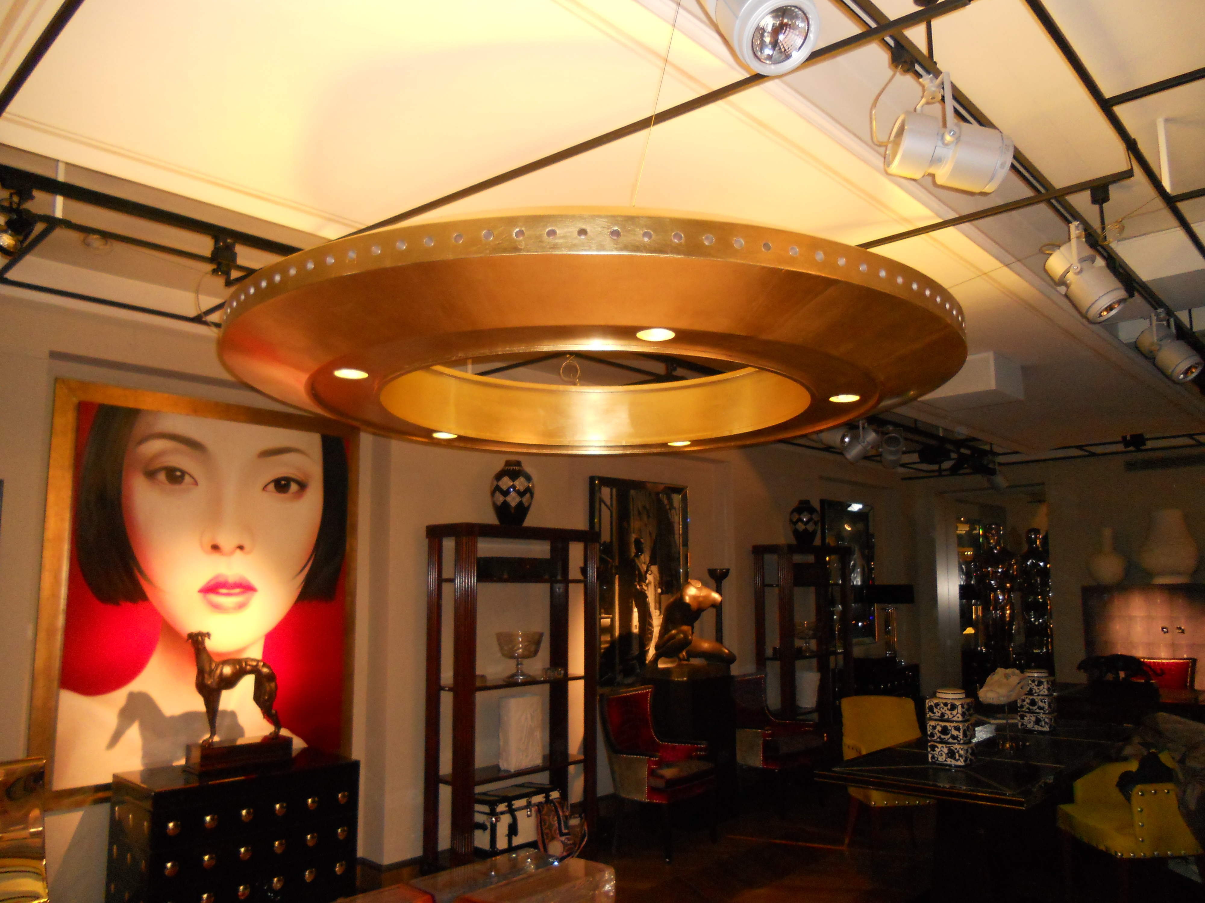 Gold Leaf Chandelier